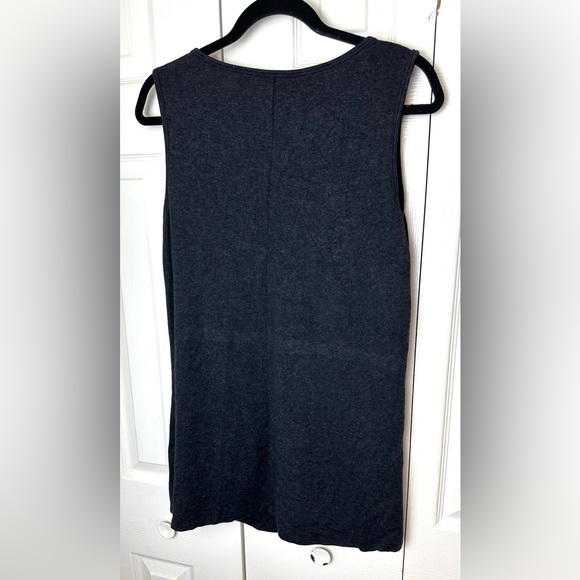 CAbi #3240 Recess Jersey Knit Tunic Top Blouse Shirt Charcoal Gray Scoop Neck - Picture 7 of 10